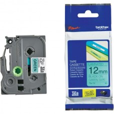 Schriftbandkassette Brother TZe-731 12mmx8m grün-schwarz