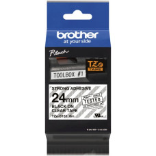 Schriftbandkassette Brother TZe-S151 24mmx8m transparent-schwarz