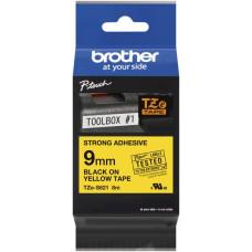 Schriftbandkassette Brother TZe-S621 9mmx8m gelb-schwarz
