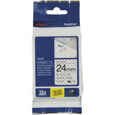 Schriftbandkassette Brother TZe-SE5 24mmx8m weiss-schwarz