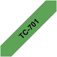 Schriftbandkassette TC 12mmx7.7m grün-schwarz