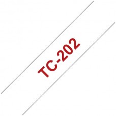 Schriftbandkassette TC 12mmx7.7m weiss-rot