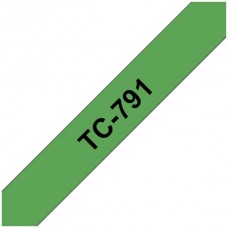 Schriftbandkassette TC 9mmx7.7m grün-schwarz