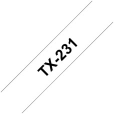 Schriftbandkassette TX 12mmx8m weiss-schwarz