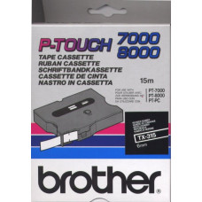 Schriftbandkassette TX 6mmx15m schwarz-weiss