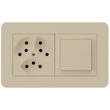 UP-Kombination kallysto.trend Gr.I-I horizontal 3xTyp 13+Schalter S3 beige KMT