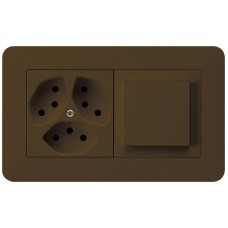 UP-Kombination kallysto.trend Gr.I-I horizontal 3xTyp 13+Schalter S3 braun KMT