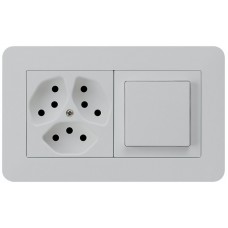 UP-Kombination kallysto.trend Gr.I-I horizontal 3xTyp 13+Schalter S3 lichtgrau KMT