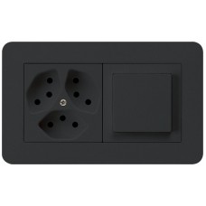UP-Kombination kallysto.trend Gr.I-I horizontal 3xTyp 13+Schalter S3 schwarz WH