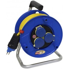 Kabelrolle BAT 240 Ø240mm 25m 3x1.5mm² 3xT13 Kunststoff blau IP44