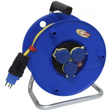 Kabelrolle BAT 290 Ø290mm 50m 3x1.5mm² 3xT13 Kunststoff blau IP44