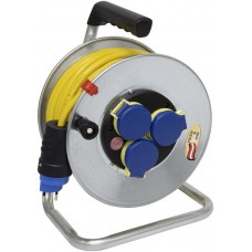 Kabelrolle BAT SK 240 Ø240mm 25m 3x1.5mm² 3xT13 Stahl grau IP44