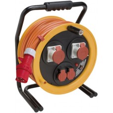 Kabelrolle Brobusta 380 Ø380mm 25m 5x2.5mm² 2xT25 2xCEE16 gelb IP44