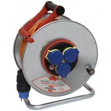 Kabelrolle Grant SK + Bretec 290 Ø290mm 33m 3x1.5mm² 3xTyp 13 Stahl grau