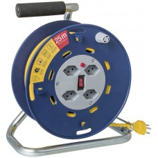 Kabelrolle STERO LOOP Gr.0 4xTyp 13 25m TD3x1.5mm² blau/grau STEF