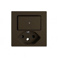 Abdeckset EDIZIO.liv SNAPFIX für Kombination Typ 13 1 Knopf mit Frontlinse Shutter braun G A FL K