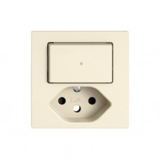 Abdeckset EDIZIO.liv SNAPFIX für Kombination T13 1 Knopf mit Frontlinse Shutter crema G.A.FL.K
