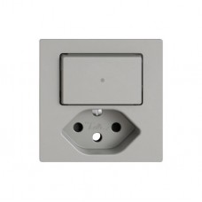 Abdeckset EDIZIO.liv SNAPFIX für Kombination T13 1 Knopf mit Frontlinse Shutter hellgrau GA FL K
