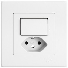 Abdeckset EDIZIO.liv SNAPFIX für Kombination T13 1 Knopf mit Seitenlinse Shutter weiss GMI A SL
