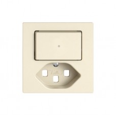 Abdeckset EDIZIO.liv SNAPFIX für Kleinkombination Typ 23 mit 1 Knopf beleuchtet mit Frontlinse crema G A FL