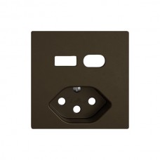 Montageset EDIZIO.liv SNAPFIX für Kombination USB A+C/Steckdose Typ 13 braun