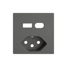 Montageset EDIZIO.liv SNAPFIX für Kombination USB A+C/Steckdose Typ 13 dunkelgrau