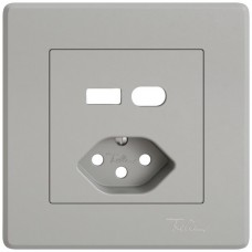 UP-Montageset EDIZIO.liv SNAPFIX für Kombination USB A+C/Steckdose Typ 13 hellgrau