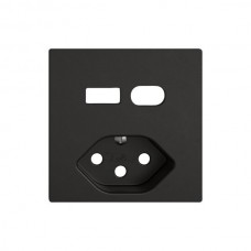 Abdeckset EDIZIO.liv SNAPFIX für Kombination USB A+C/Steckdose T13 schwarz AC G A