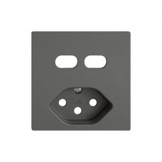 Abdeckset EDIZIO.liv SNAPFIX für Kombination USB C+C/Steckdose Typ 13 dunkelgrau CC G A