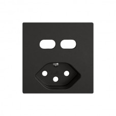 Abdeckset EDIZIO.liv SNAPFIX für Kombination USB C+C/Steckdose Typ 13 schwarz CC G A