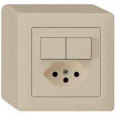 AP-Kombination 1/3+3/1P+Typ 13 beige kallysto mit Kinderschutz