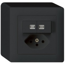 AP-Leuchtkombination 1/3+3/1P+Typ 13 schwarz kallysto 2 Linsen KX