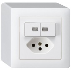 AP-Leuchtkombination 1/3+3/1P+Typ 13 weiss kallysto 2 Linsen KX