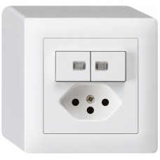 AP-Leuchtkombination 2xAR/1L+Typ 13 weiss kallysto 2 Linsen mit Kinderschutz KX AP-Leuchtkombination 2xAR/1L+Typ 13 weiss kallysto 2 Linsen mit Kinderschutz KX