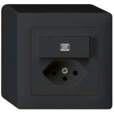 AP-Leuchtkombination 3/1P+Typ 13 schwarz kallysto mit Kinderschutz KX