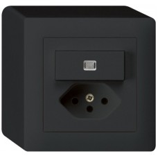 AP-Leuchtkombination AR/1L+Typ 13 schwarz kallysto mit Kinderschutz KX