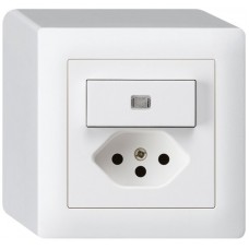 AP-Leuchtkombination AR/1L+Typ 13 weiss kallysto mit Kinderschutz KX