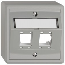 AP-Abdeckset EDIZIO.liv SNAPFIX für freenet 2xRJ45 hellgrau AP-Abdeckset EDIZIO.liv SNAPFIX für freenet 2xRJ45 hellgrau