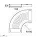 Flachbogen 90° halogenfrei achatgrau RAL7038 60x100 U48X
