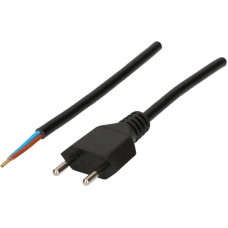 Apparatekabel Gd 2x1mm² 5m schwarz Stecker T11