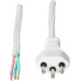 Apparatekabel GrB 3x0.75mm² 3m weiss-gu Stecker T12