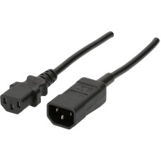Apparatekabel MH C14/C13 ang Td 3x0,75mm² 1.5m schwarz