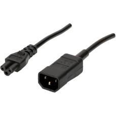 Apparatekabel MH C14/C5 Tdlr 3x0,75mm² 1,5m schwarz