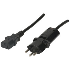 Apparatekabel MH Clip-Clap T12/C13 Td 3x0,75mm² 2m schwarz