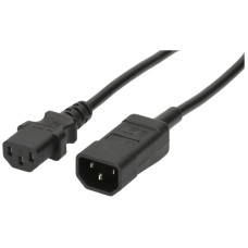 Apparatekabel MH PVC 10A 230V 3x1mm² C14/C13 3m schwarz