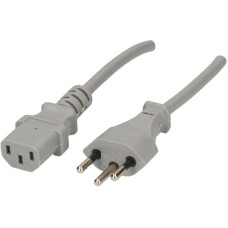 Apparatekabel MH T12/C13 Td 3x0,75mm² 1m grau