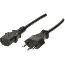 Apparatekabel MH T12/C13 Td 3x0,75mm² 1m schwarz
