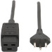 Apparatekabel MH T23/C19 Td 3x1,5mm² 3m schwarz