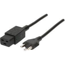 Apparatekabel MH T23/C19 Td 3x1,5mm² 3m schwarz