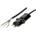 Apparatekabel Max Hauri Td 3x1mm² 3m schwarz 180° Stecker Clip-Clap T12